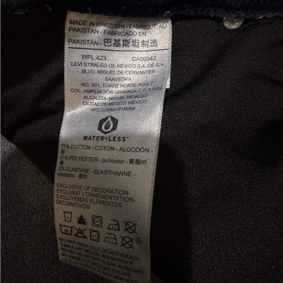 Women's Levi’s Dark Blue Jeans Jeggings - Picture 4 of 5